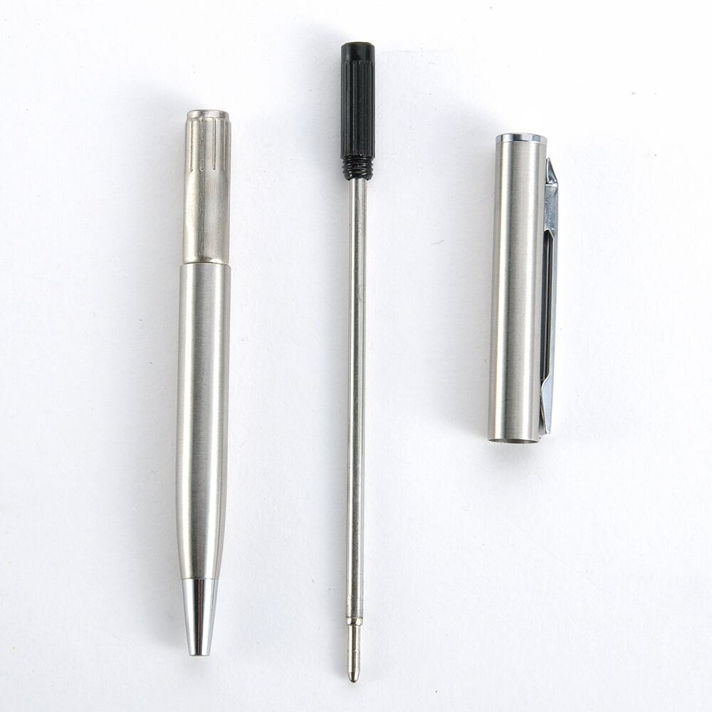 1pc Ballpoint Pen Metal Rotating Stainless Steel Office School Stationery