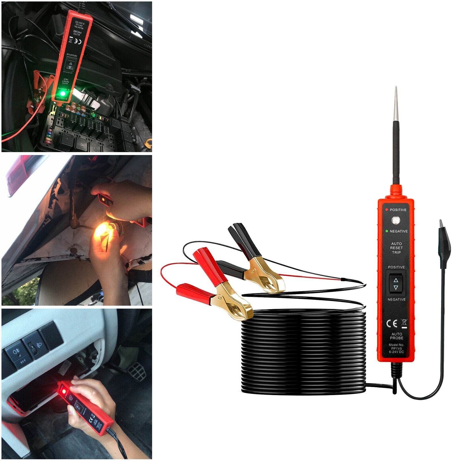 Automotive 6-24v Auto Probe Power Circuit Electrical Tester Diagnostic Tool
