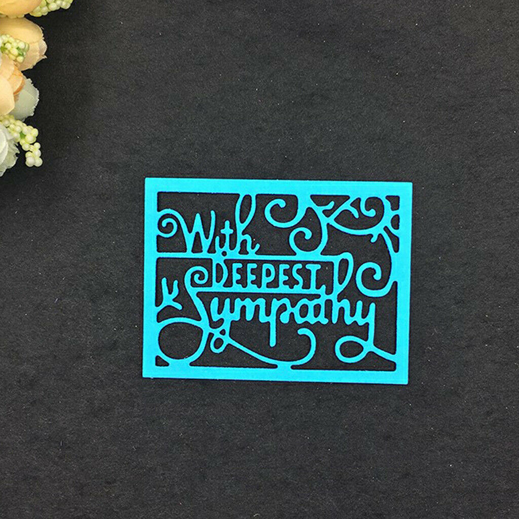 With Deepest Sympathy Cutting Dies Stencils for DIY Embossing Paper Cards