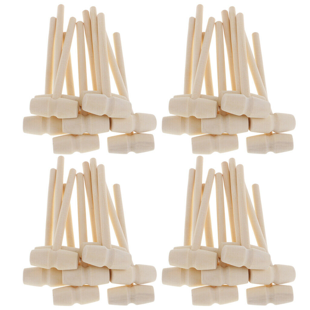 40x Mini Wooden Mallet Leather Crafts Carving Stamping Hammer Hand Tools DIY