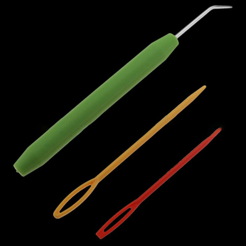 3pcs Loom Crochet Hook Tool and Plastic Big Eye Needle with Rubber Hand.l8