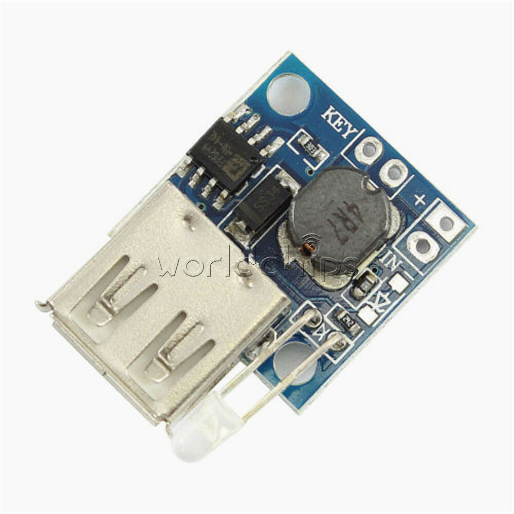 Mini 3A Step up Power Supply Module DC-DC 3V to 5V Boost With Battery Indicator