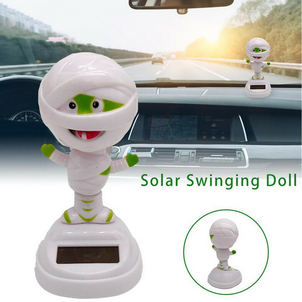 Solar Powered  Mummy with Shaking Head And Body, Decorations for Cars