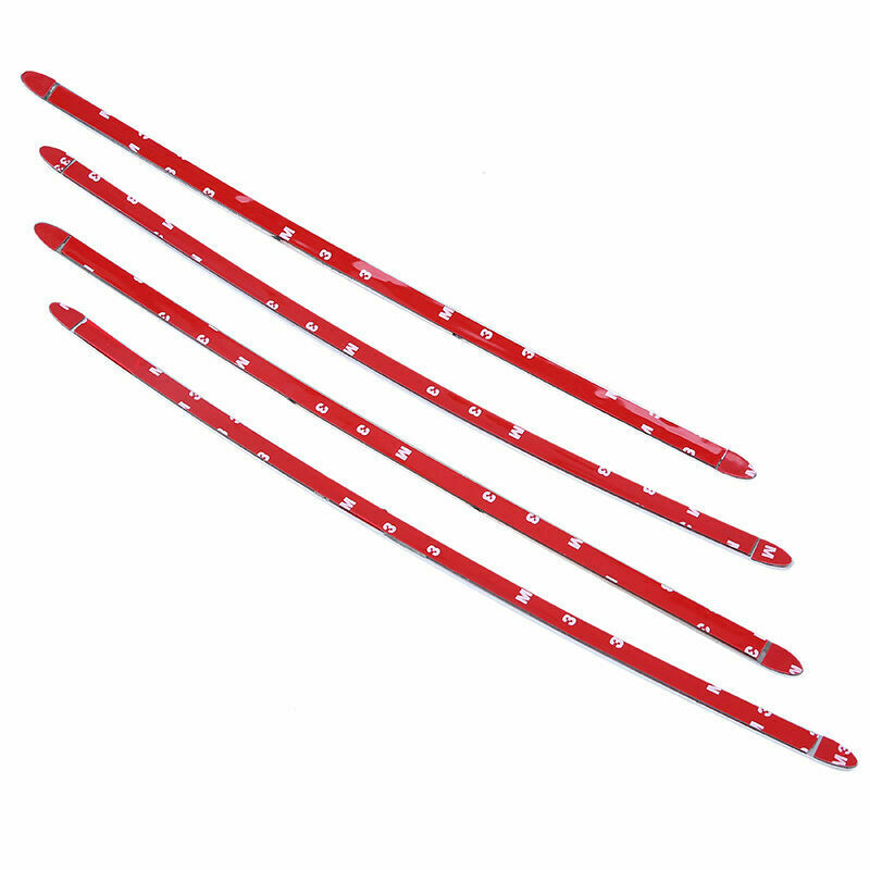 4Pcs Chrome Car Front Rear Anti-rub Protector Corner Bumper Scratch Guard Bar