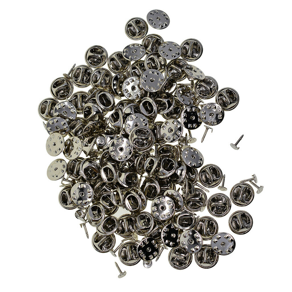 100 Set Tie Tacks Butterfly Pinch Back Pins Clutch Back Lapel Scatter Pin
