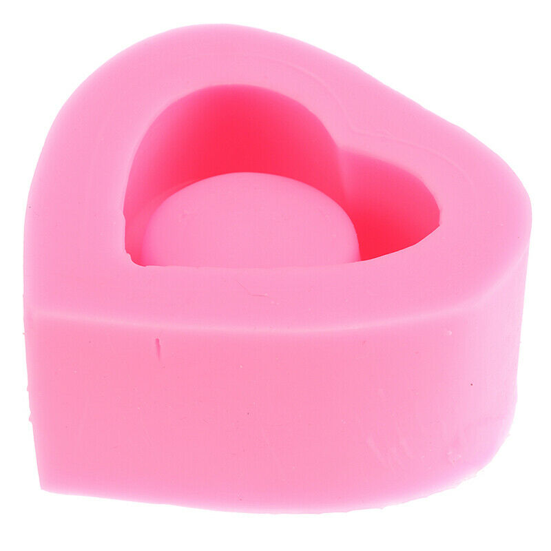 Handmade Diy Candle Mold Candlestick Cement Concrete Heart-shaped Silicone MBDA
