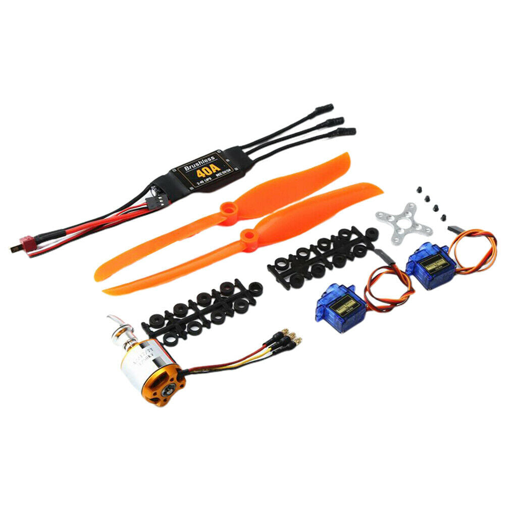 9G Micro Servo Brushless Motor 1250KV 40A ESC RC Fixed Wing Plane Parts