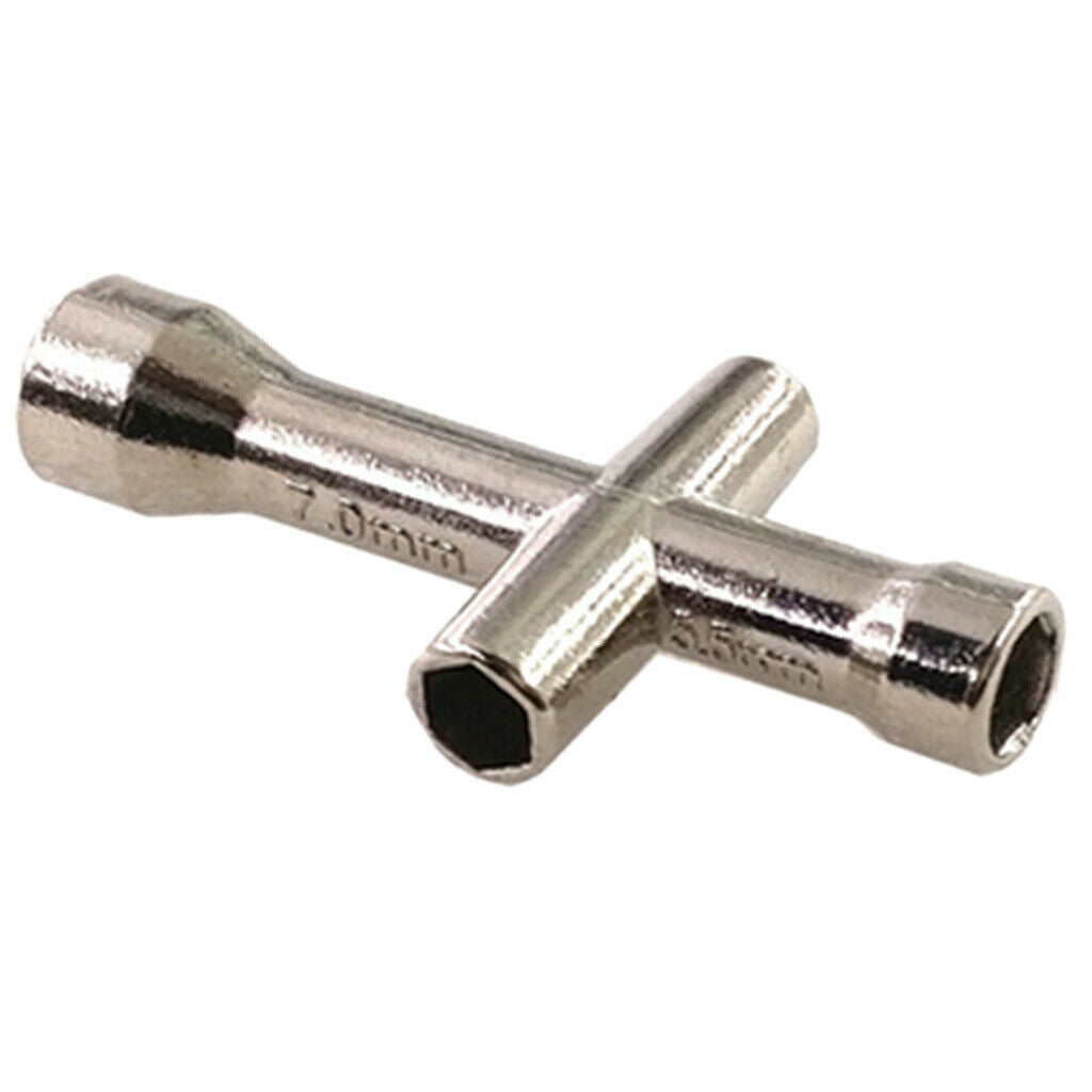 Cross Wrench - Socket 4mm, 5mm, 5.5mm, 7mm - 4 Way Wheel Wrench RC Car
