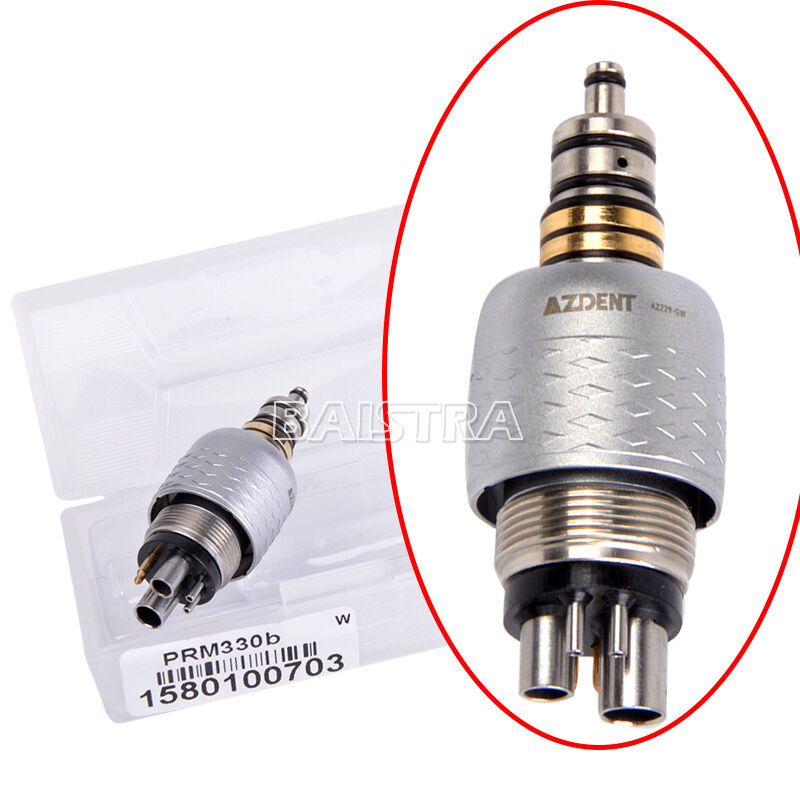 3X Dental Quick Coupling Coupler Connector for 6 Holes RQ-04 Fiber Handpiece
