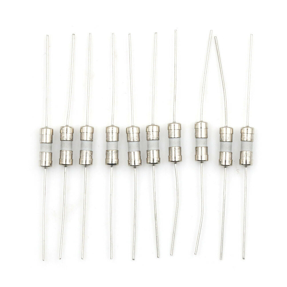 10pcs Ceramic Tube Fuse Axial Leads 3.6*10mm 5A Slow Blow 250V A Lt