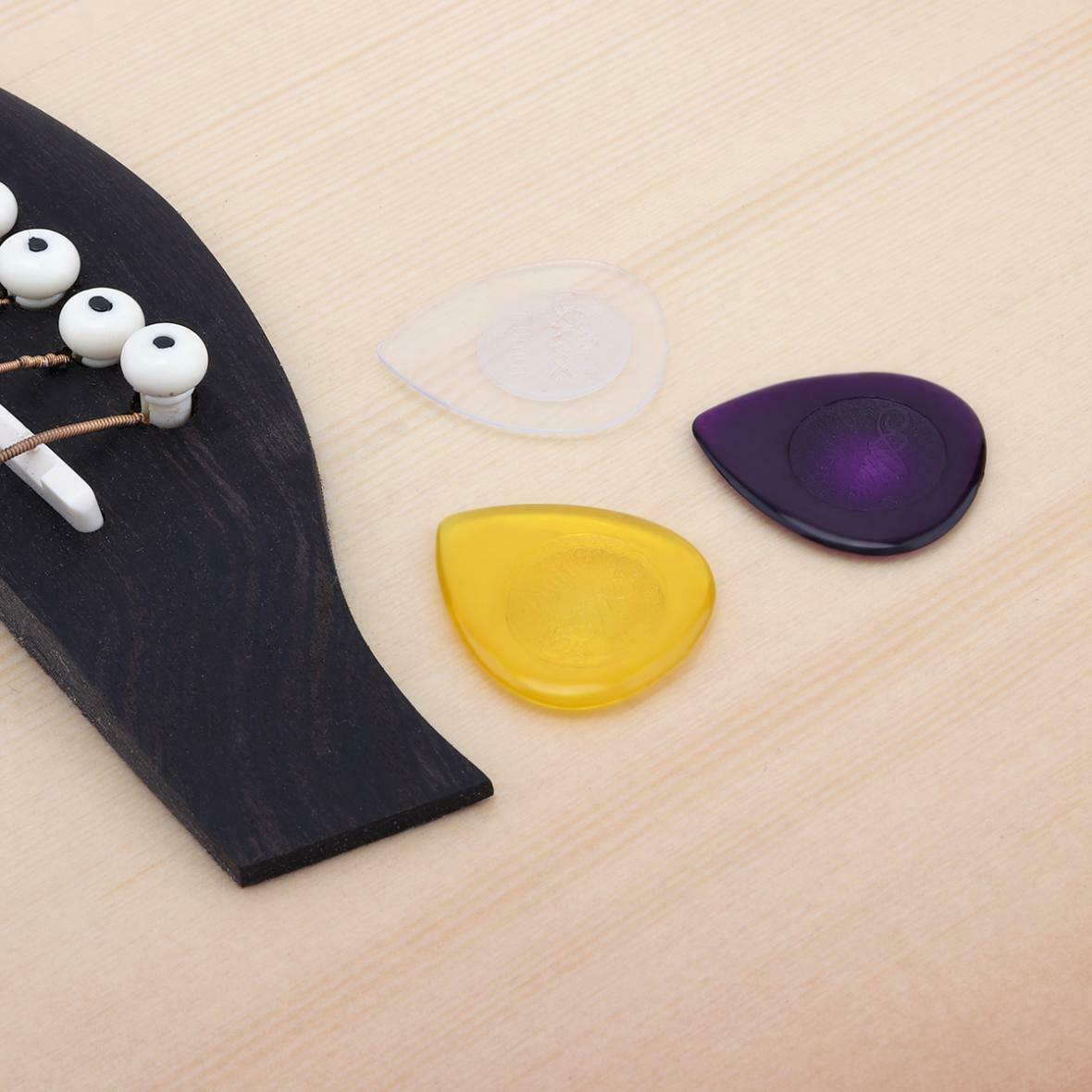 3pcs/lot Guitar Picks 1.0 / 2.0 / 3.0mm ABS Transparent Colorful Skidproof Water