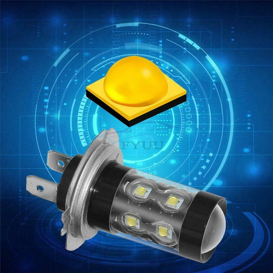 2 Pieces 50W 6000K White Aluminum Autocar Trim Fog Light LED Bulbs Replacement