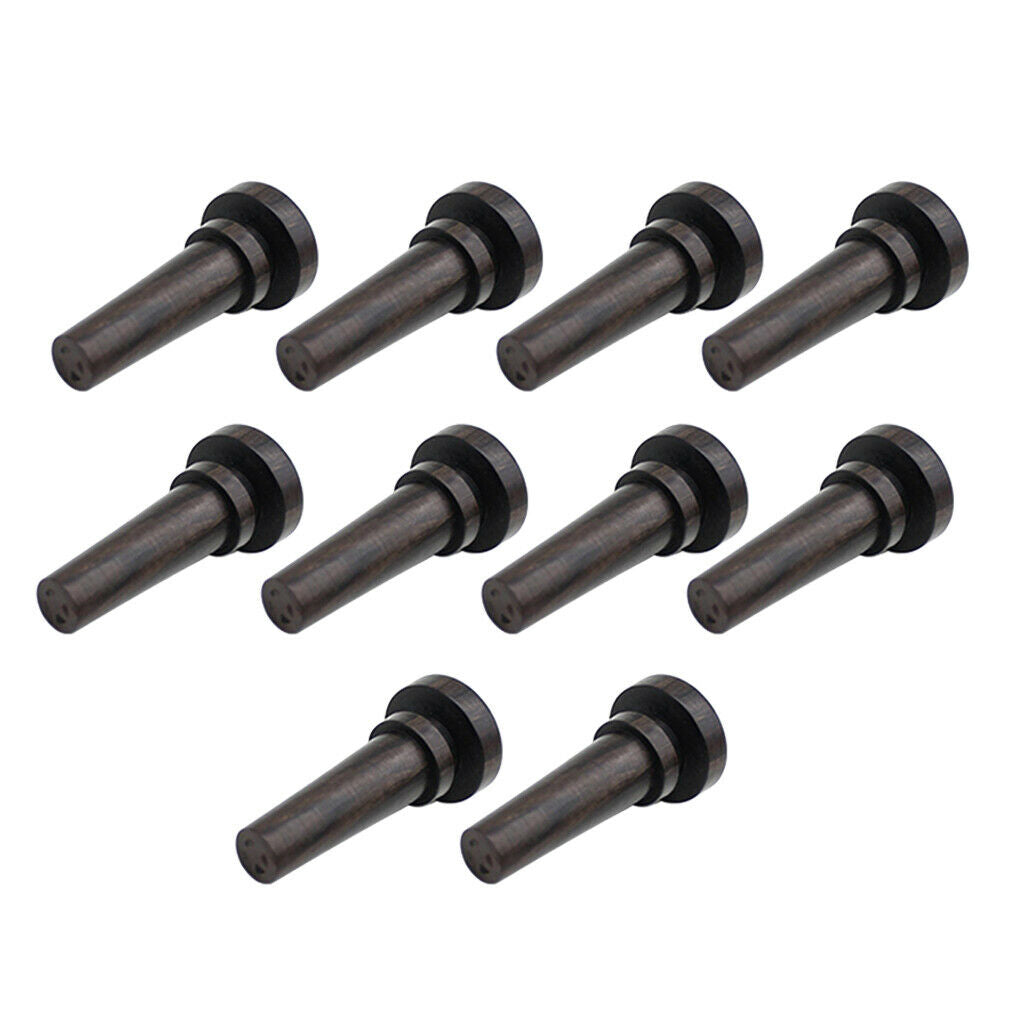 10pcs Finest Violin Fiddle Tail Pin DIY Violin Parts for Violinist Black