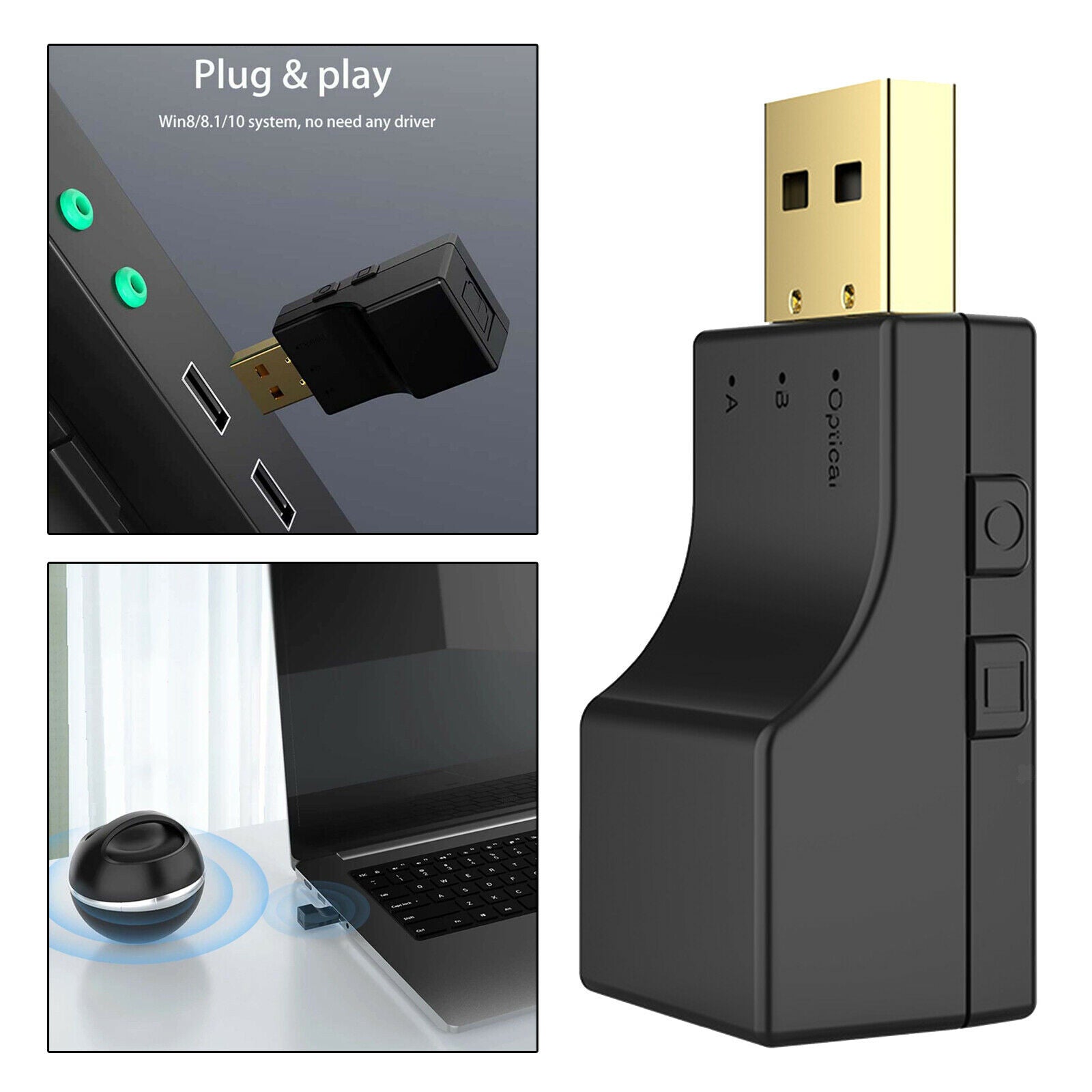 Bluetooth Audio Transmitter Wireless Adapter for Switch Headphone TV Home