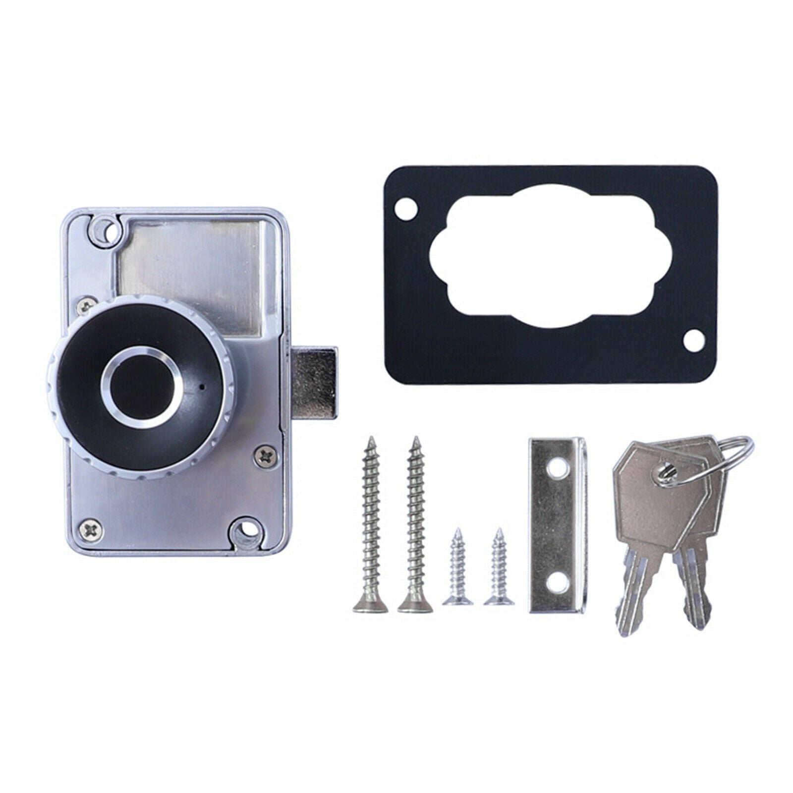 Fingerprint Lock Cabinet Door 2-in-1 with Key Lock Kit for Home Office