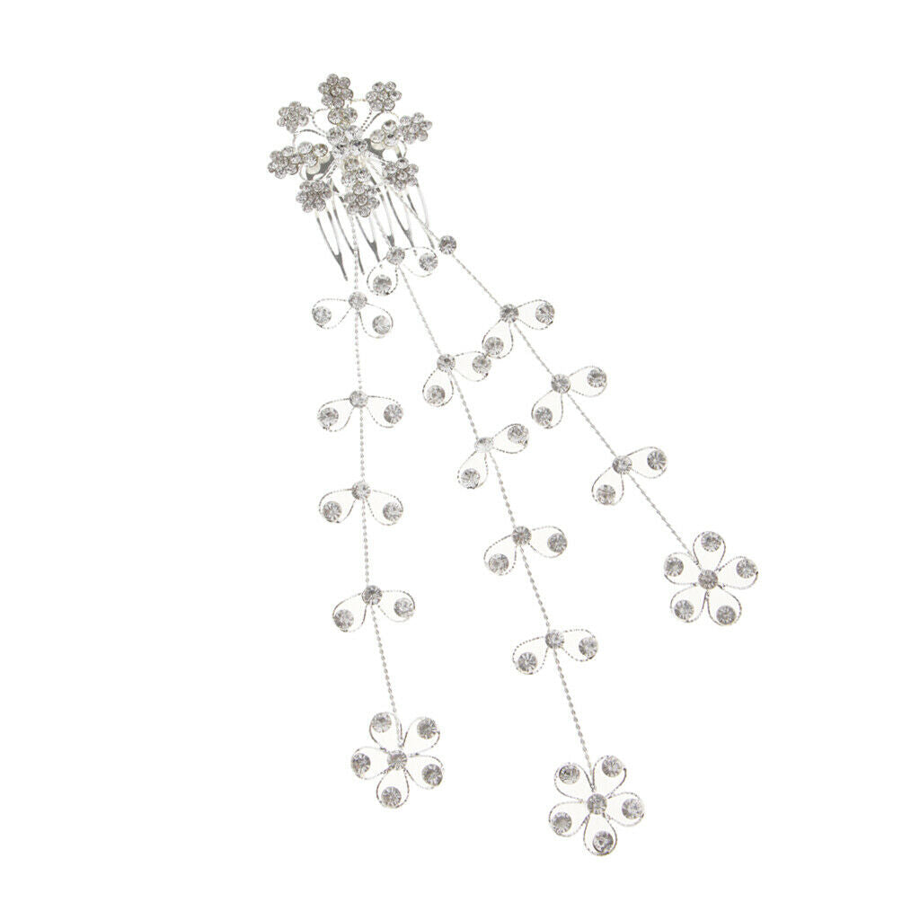 Shiny Crystal Hair Vine Style Hair Comb Wedding Bridal Party Prom Headpiece