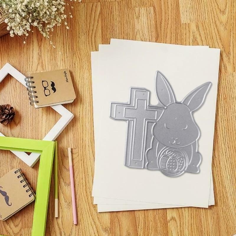 Cross Bunny Metal Cutting Dies Stencil DIY Scrapbook Album Paper Card Template