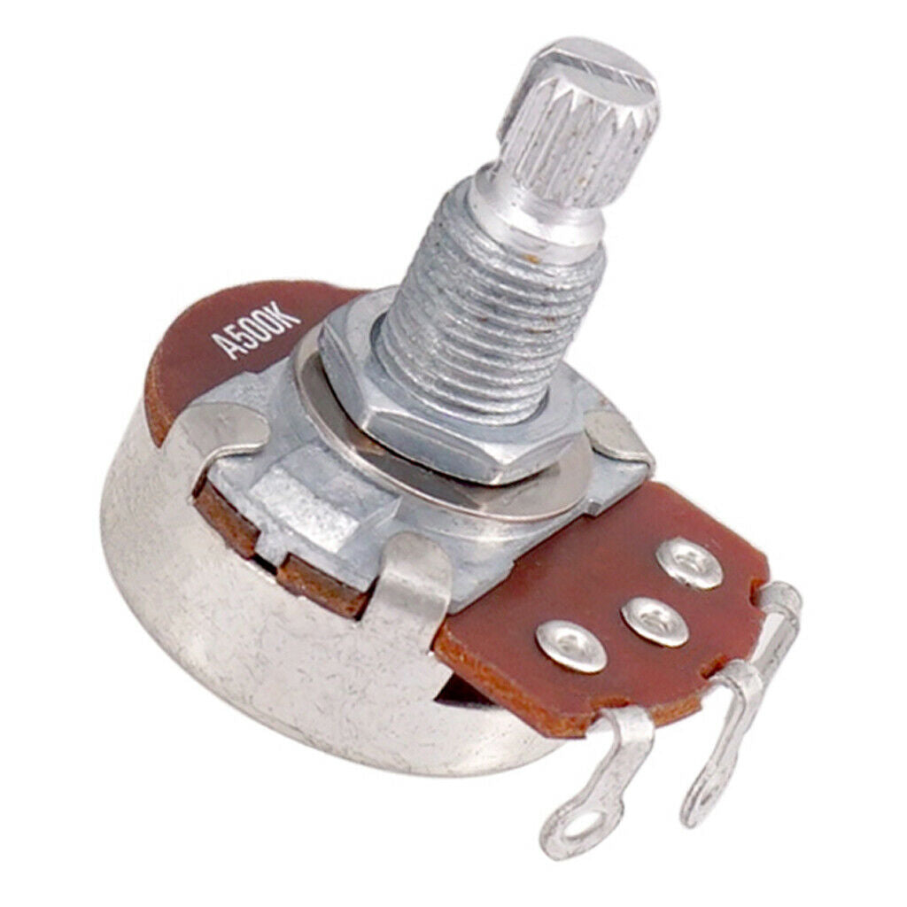 Long Split Shaft 500K Guitar Potentiometer Pot, 4-pack A500K & B500K Set