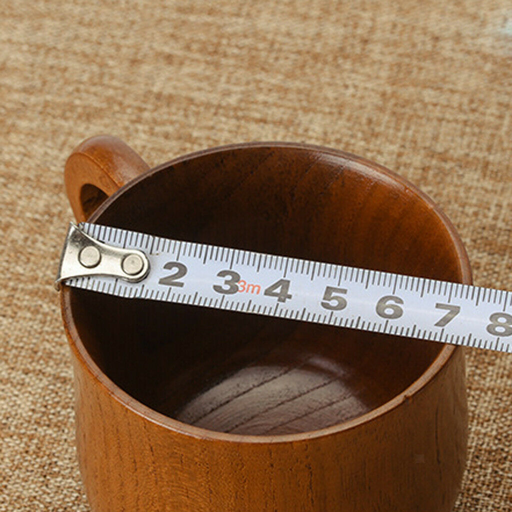 Tea Cups Handmade Wooden Mugs With Handle  Coffee Milk Home Office Decoration