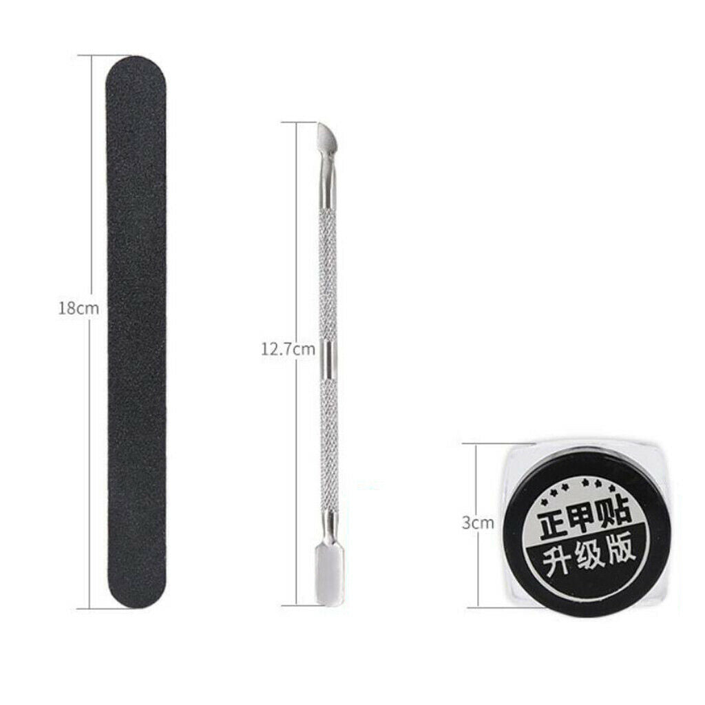 Ingrown Toenail Corrector Stickers Tape w/Pusher Nail File Set Pain Ease