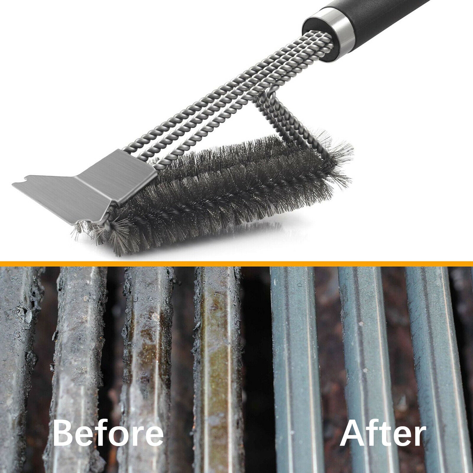 Premium Barbecue Grill Brush and Scraper Long BBQ Brush Cleaner Accessory