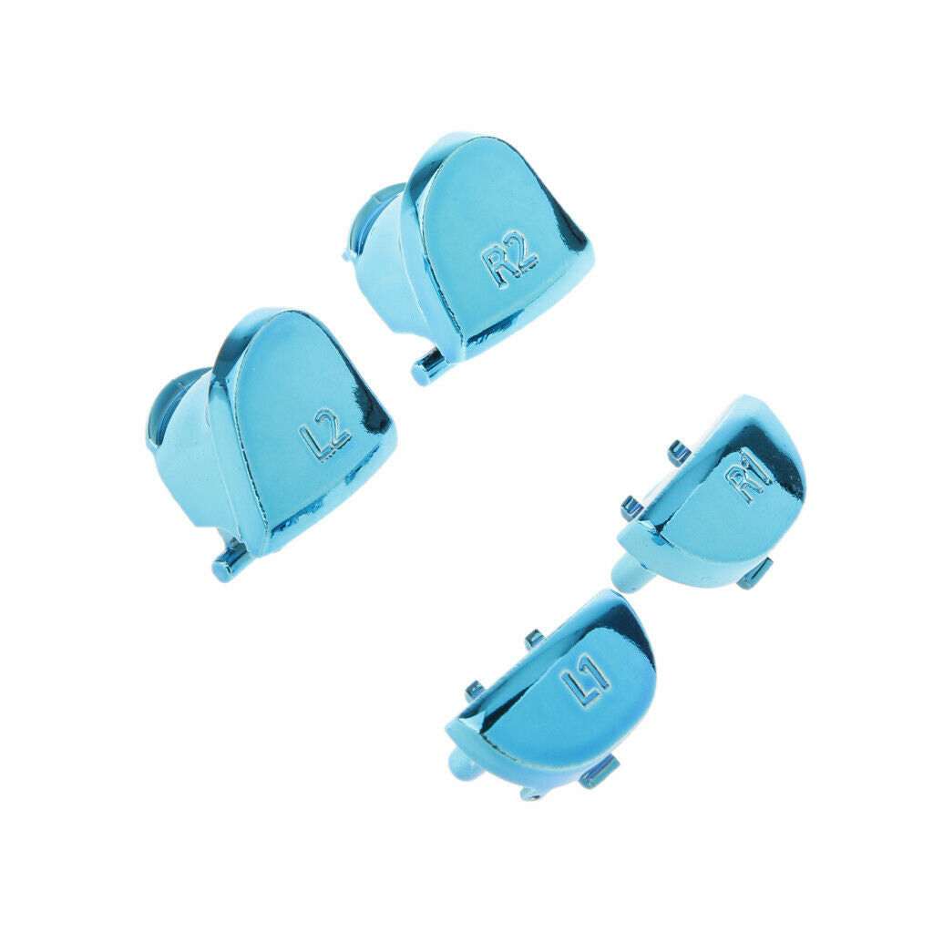 2 Pieces Replacement Chrome Plating Buttons and Touchpad for PS4 Controller