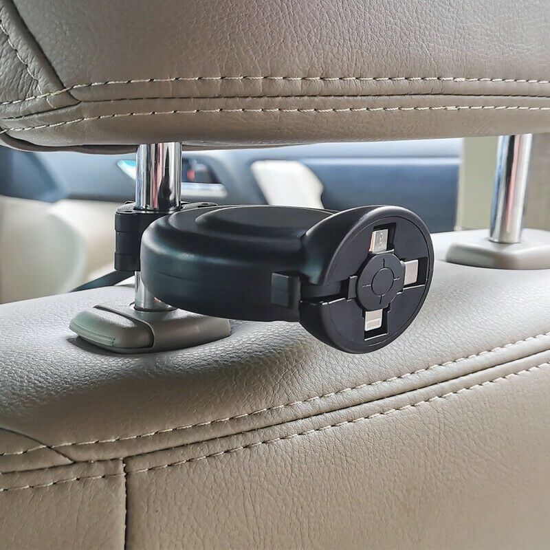 3 IN 1 Car Rear Seat Phone USB Cable Charger Bracket For ios/Android /Type-C Kit