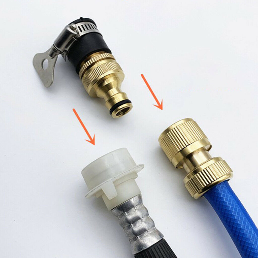 1/2"3/4" Thread Quick Garden Nozzle Faucet Brass Pipe Tap Connector Adapter