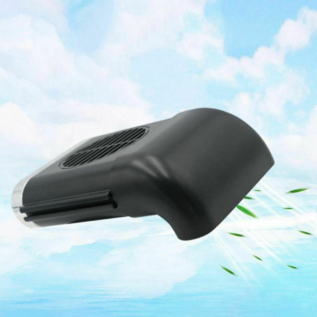 2X Car Back Silent Cooling Fan 3 Speeds ABS 5W 1A for SUV Car Vehicles Black