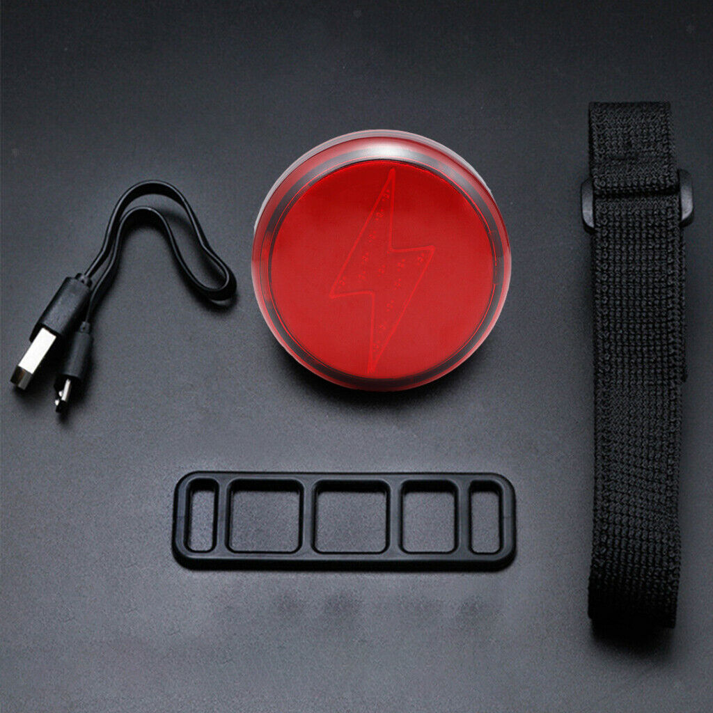 Bicycle Rear Light Rechargeable Cycling 5 Modes Taillight Running Lamps