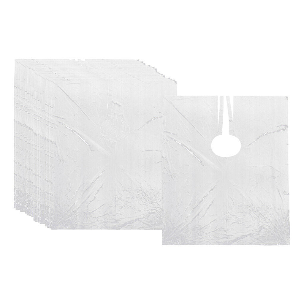 150pk Waterproof Disposable Hair Cutting Cape Salon Barber Capes 4pcs Clips