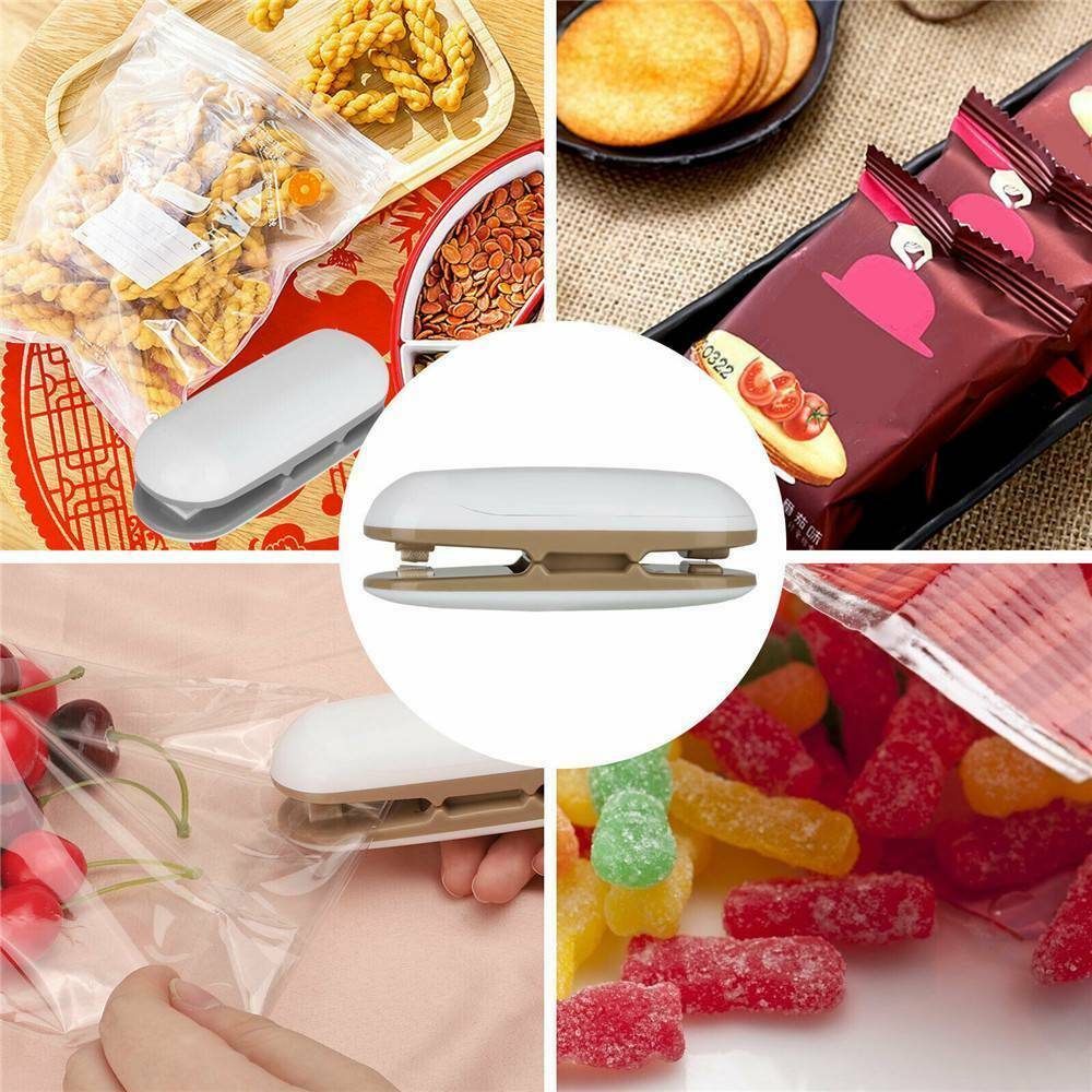 Portable Mini Heat Sealing Machine Household Plastic Bag ABS 2 In1 Cutter/Sealer