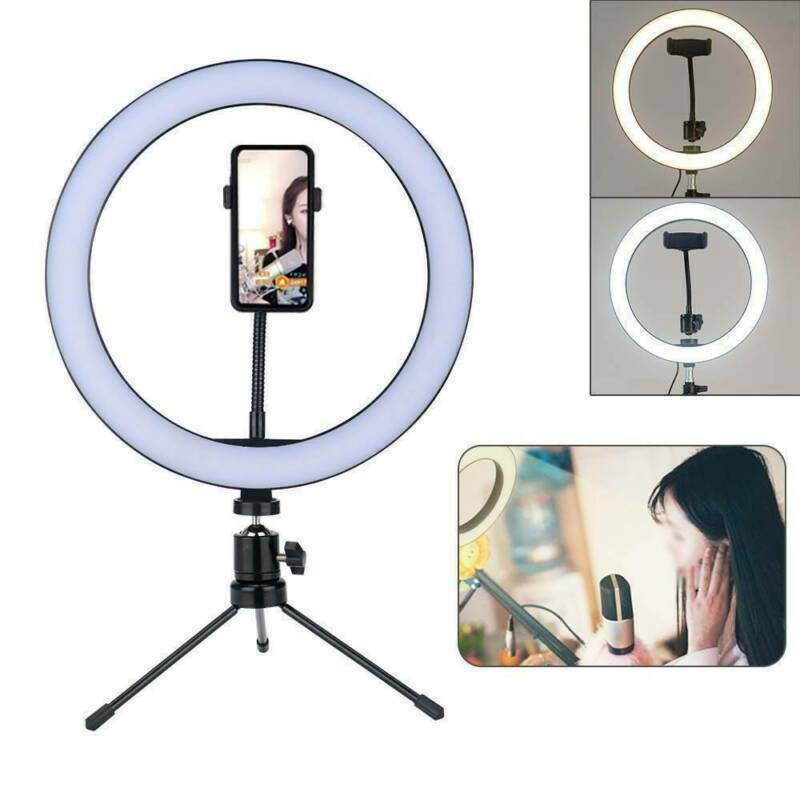 10" LED Selfie Ring Light with Phone Holder Set For Makeup Video 1 Set