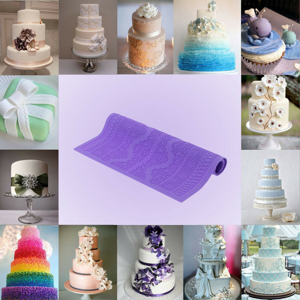 lace mould silicone mat fondant sugar craft ca mold diy baking decorating too&BD