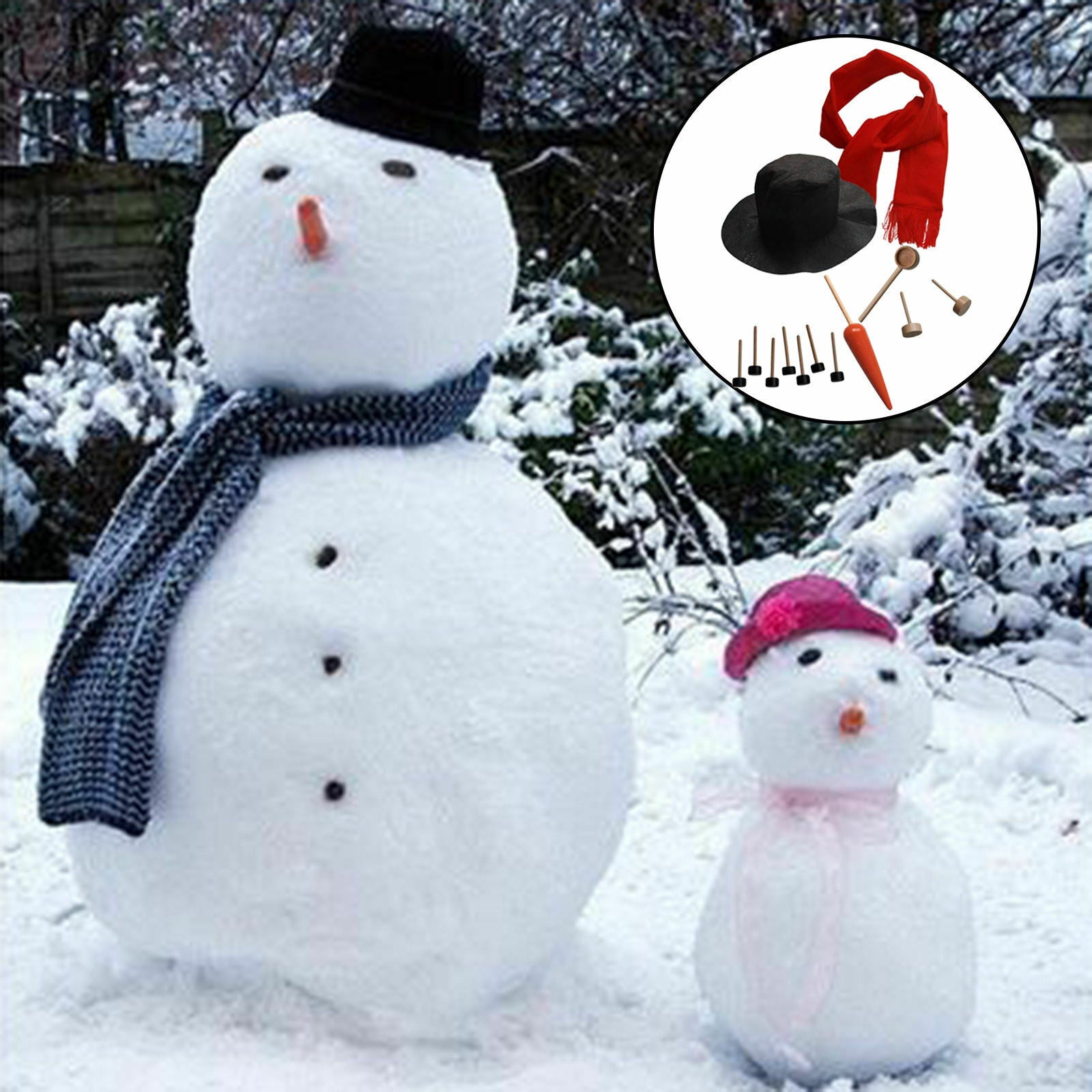 Snowman Kit Hat Scarf Eyes Hands Snowman Christmas Holiday Party