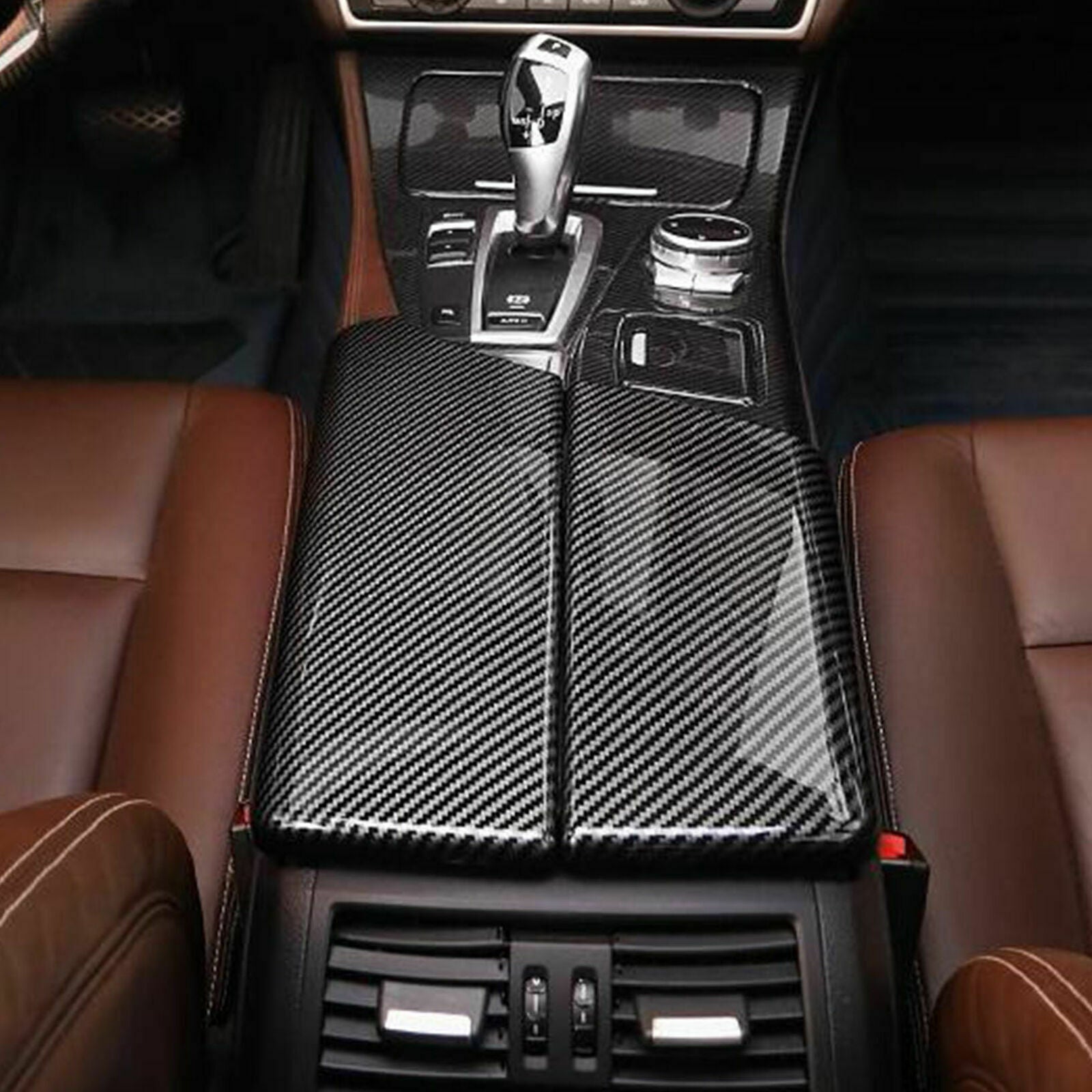 Center Console Armrest Cover Lid Carbon Fiber For BMW F10 528i XDriver 2011-2016