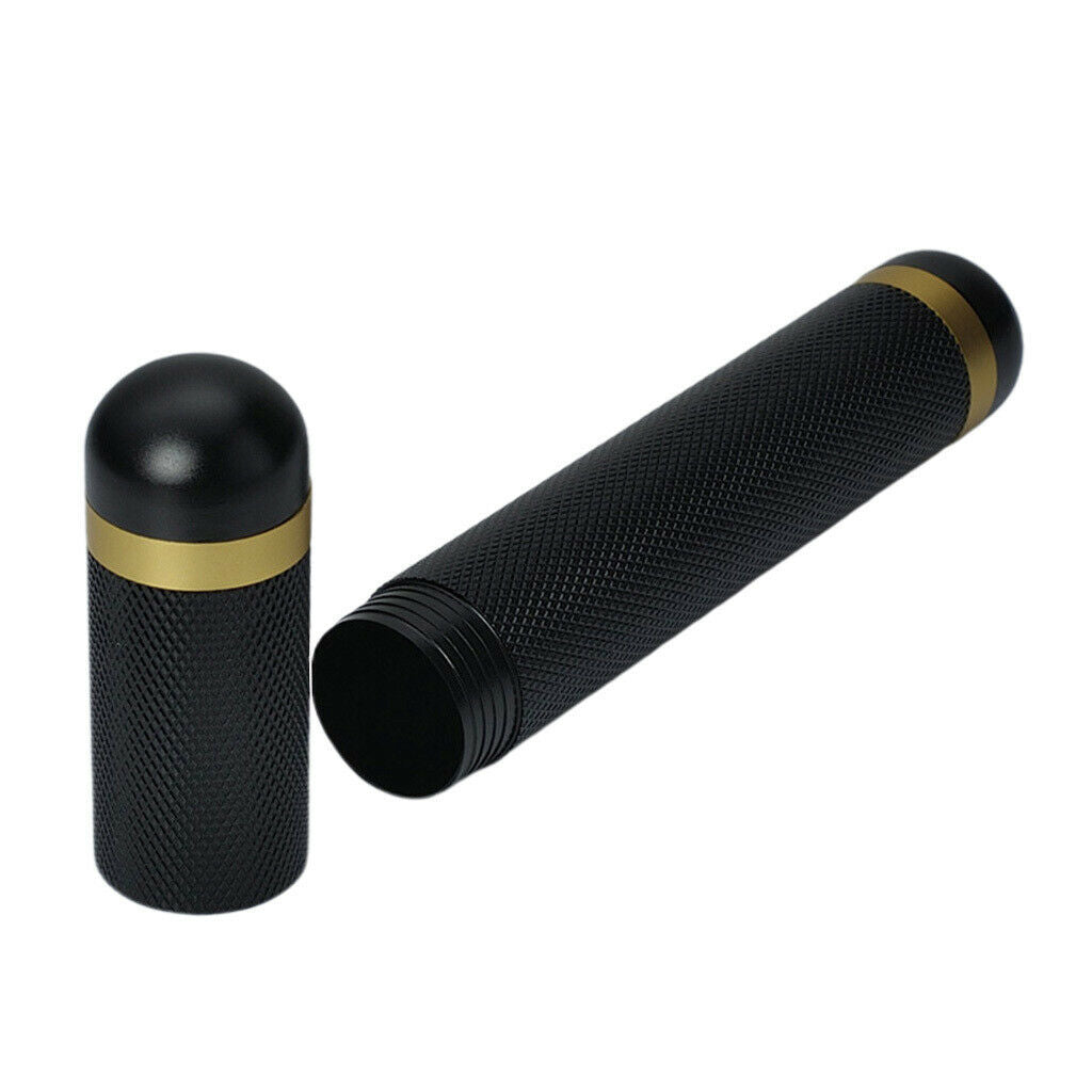 1 Pack Cigar Tube Aluminum Travel Humidor Holder Cigar Case Portable Black