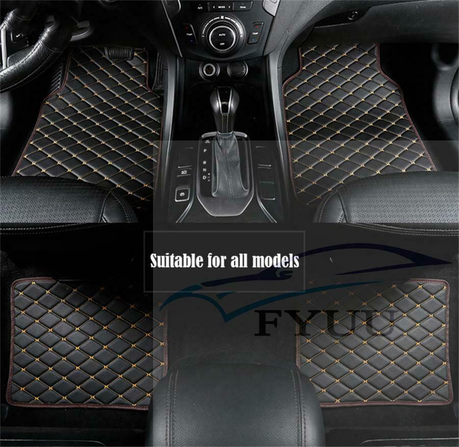 4pcs PU Leather  Car Floor Mats Front Rear Liner Weather Set Car Accessories