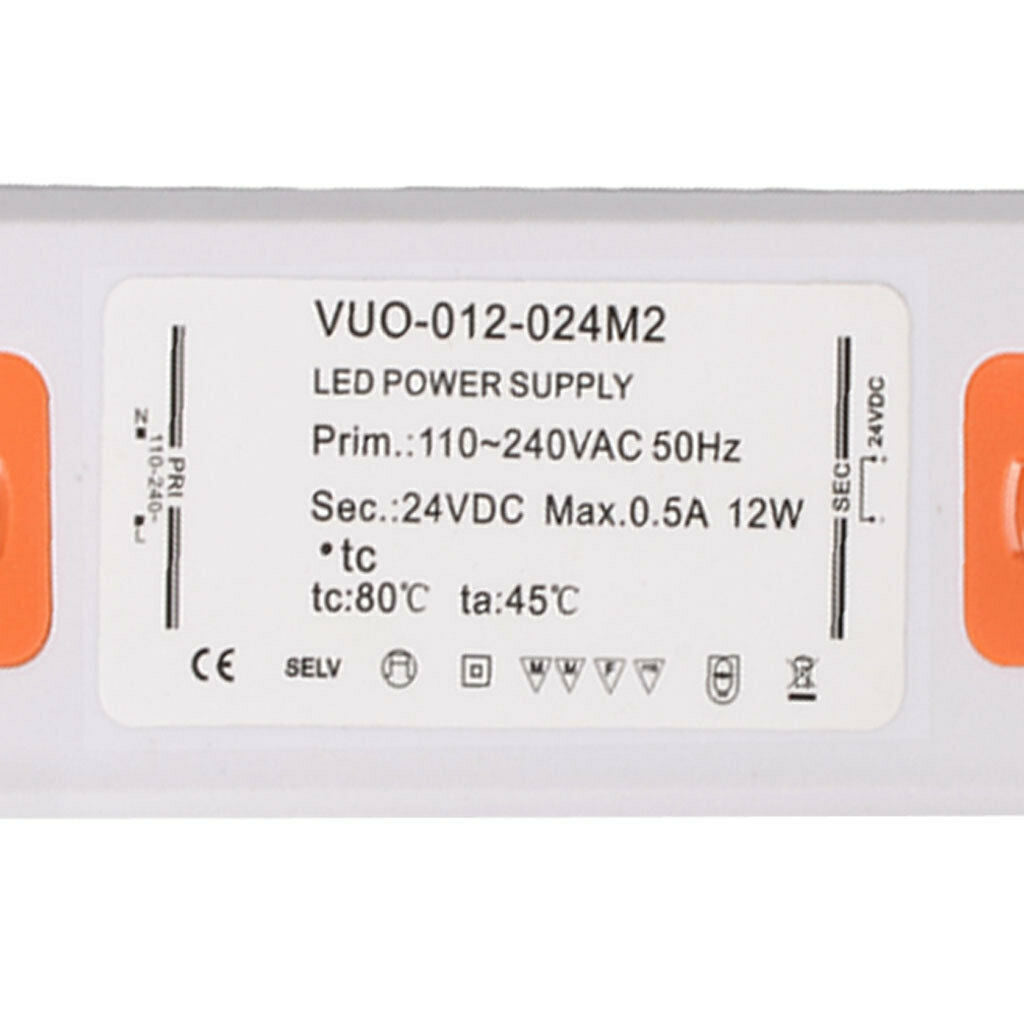 12W 0.5A 24V Constant-Voltage High PF Ultra-thin Power Supply, Size: