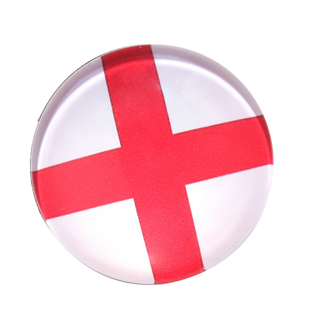 Round Buttons 32 Teams National Flag Football Fans Brooch England