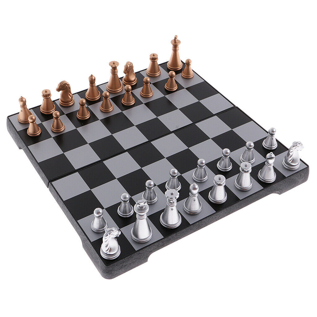 Folding Magnetic Chess Set with Portable Chess Board for Children