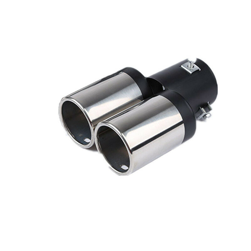 17cm Durable Dual Exhaust Pipe Tail Muffler Tip Stainless Steel for SUV Car Rear