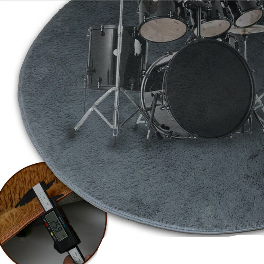 Gray Drum Rug Pad Carpet Mat Felt Soft Durable Dia 120cm