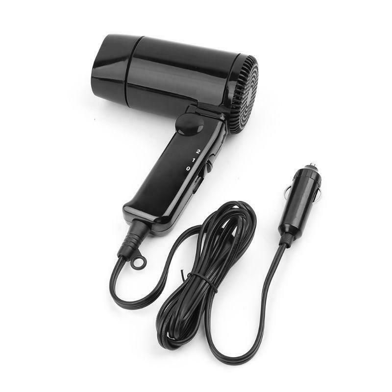 Portable 12V Car-styling Hair Dryer Hot & Cold Folding Blower Window Defroster