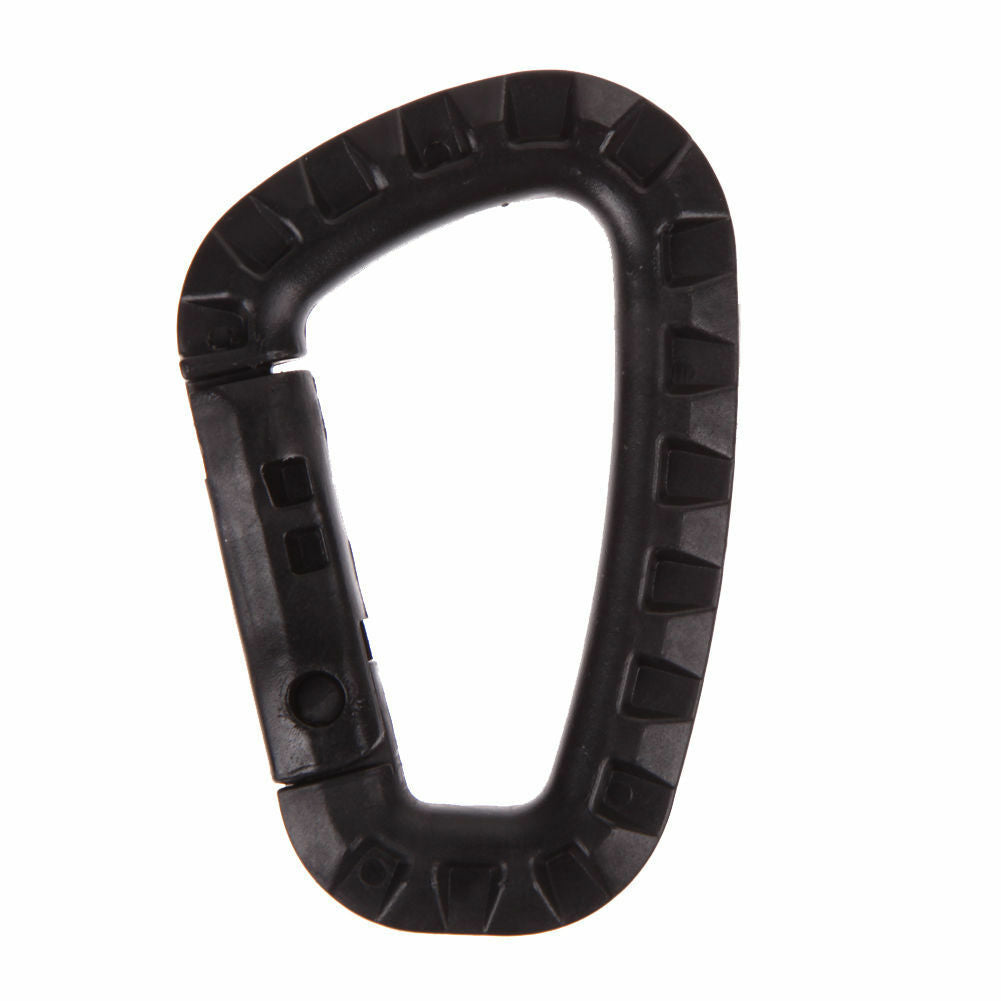 5pcs Outdoor Carabiner D-Ring Key Chain Clip Hook Camping Plastic Buckle EBBDAU