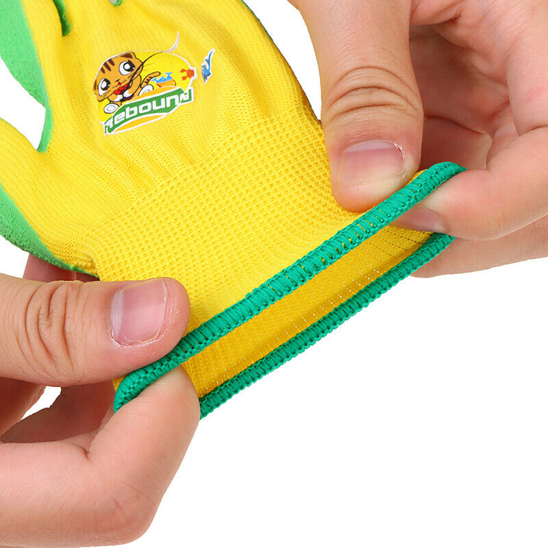 Kids /Junior Garden Safety Rubber Coated Gloves DIY Age from Year 6 to Year DF