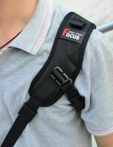 Quick Black Camera Neck Strap Shoulder Belt Sling for DSLR Digital SLR