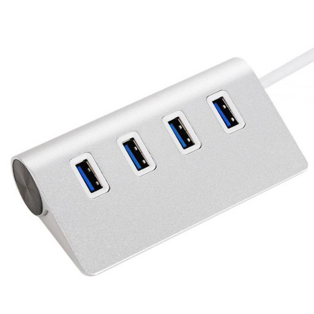New 4-Port USB 3.0 Hub Adapter for PC Laptop Notebook Desktop Portable Durable!