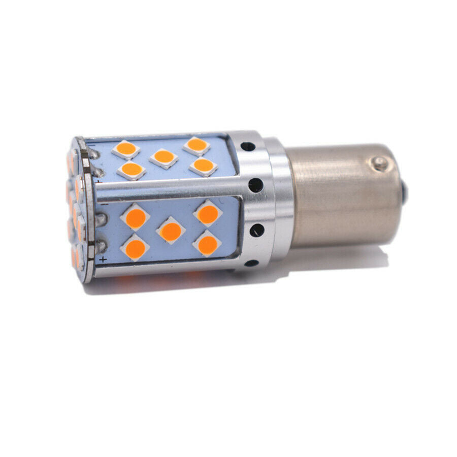 2Pcs Super Bright Amber BAU15S 7507 PY21W 1156PY LED Bulb for Turn Signal Light