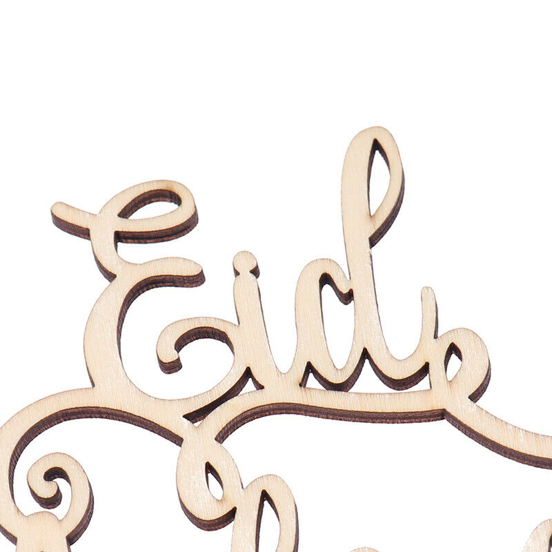 Wooden Ramadan Cake Topper Flower Wreath Eid Mubarak Cake Topper Decorati.l8